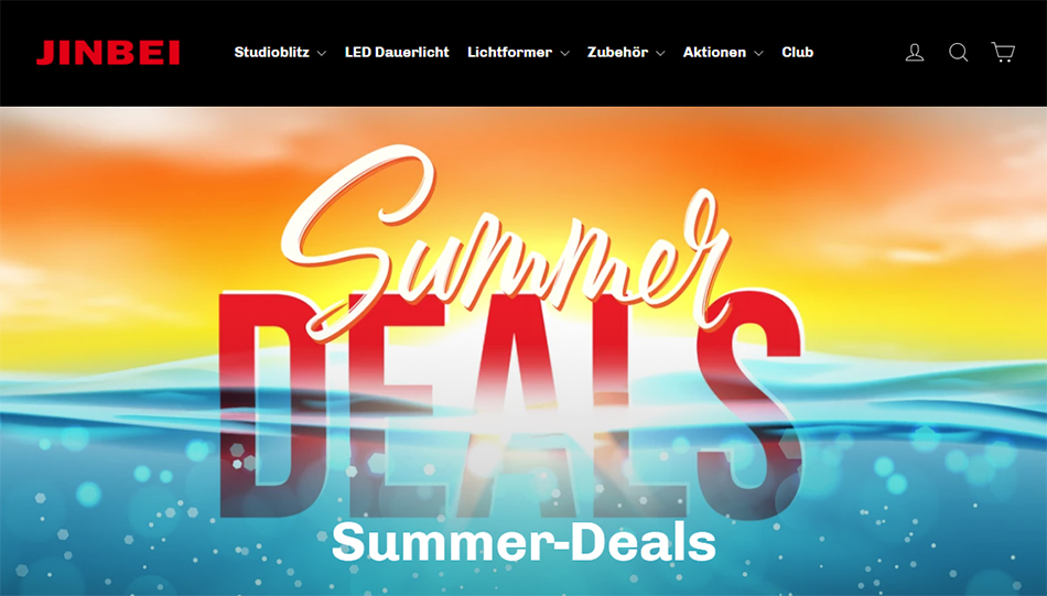 Rabatte auf Dauerlicht, Blitzgeräte und Zubehör gibt es bei den „Summer Deals“ von Jinbei. 