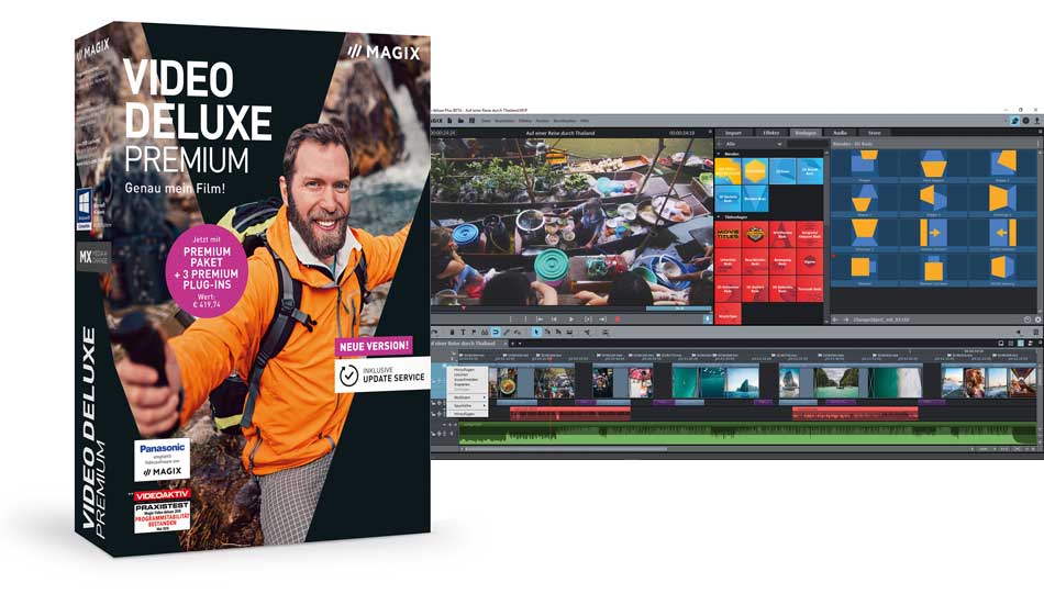 GPU-Unterstützung, neues Bedienkonzept, erweiterter Bild- und Videoimport: Magix Video deluxe 2019