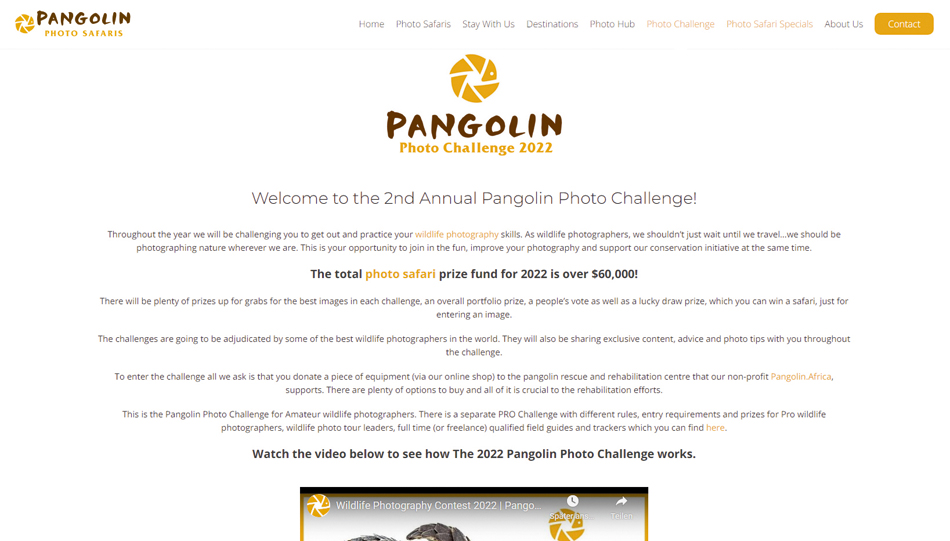 Fotowettbewerb von Pangolin Photo Safaris