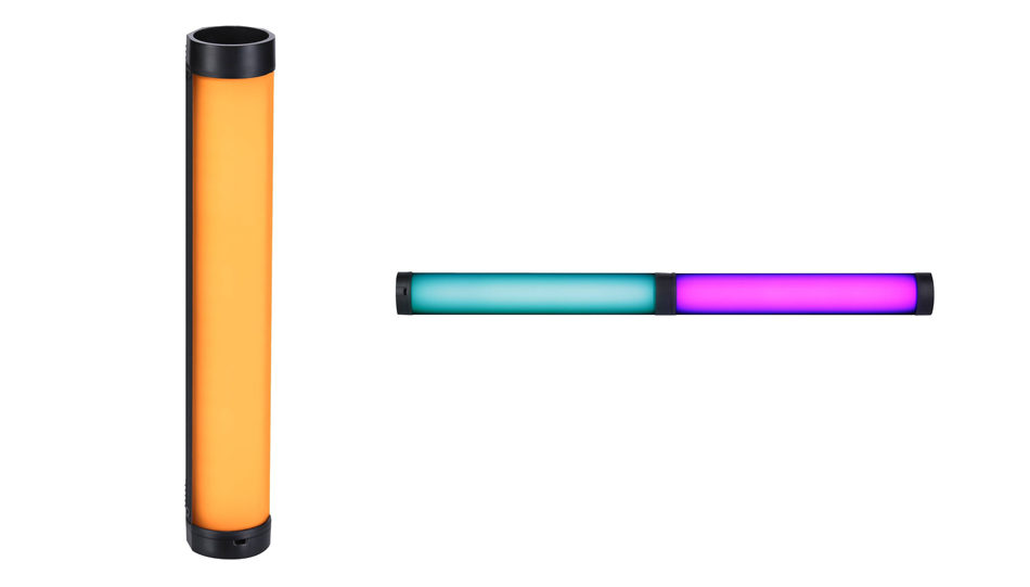 Rollei Lumis I-Light RGB: links einzeln, rechts kombiniert.
